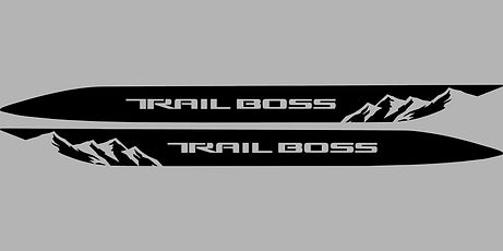 Pair of Silverado Trail Boss w/ Mountains Hood Spear Decals