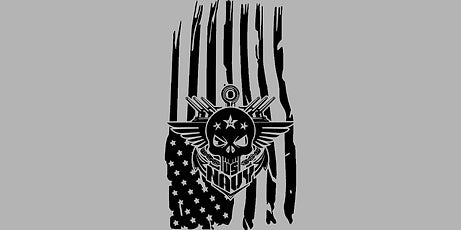 Silverado US Flag/US Navy Skull & Anchor Hood Decal